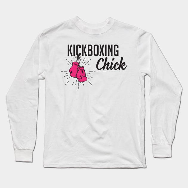 Kickboxing chick Long Sleeve T-Shirt by nektarinchen